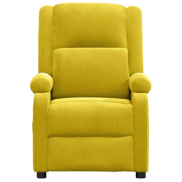 Reclinerfåtölj gul sammet