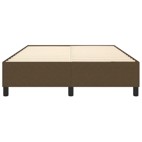 Boxspring-sängram mörkbrun 140x200 cm tyg