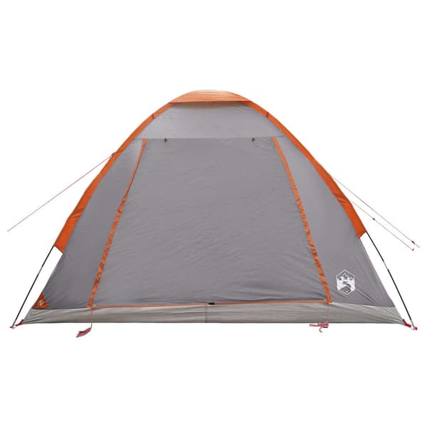Campingtält Grå och orange 4 personer Polyester och Stål