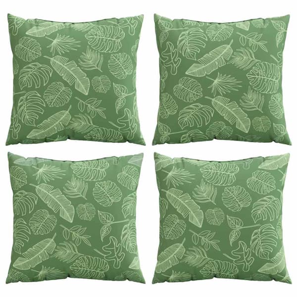 Spridda Kuddar Löv 4 pcs Bladmönster 50 x 50 cm Polyester Tyg