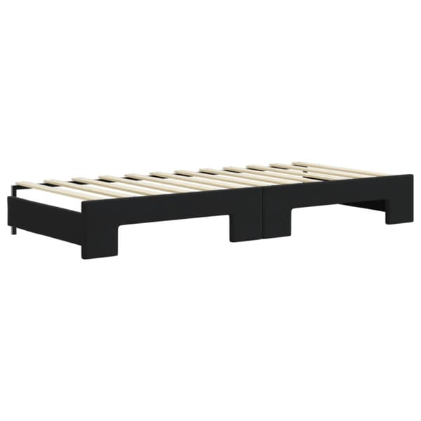 Dagbädd utdragbar svart 90x200 cm sammet