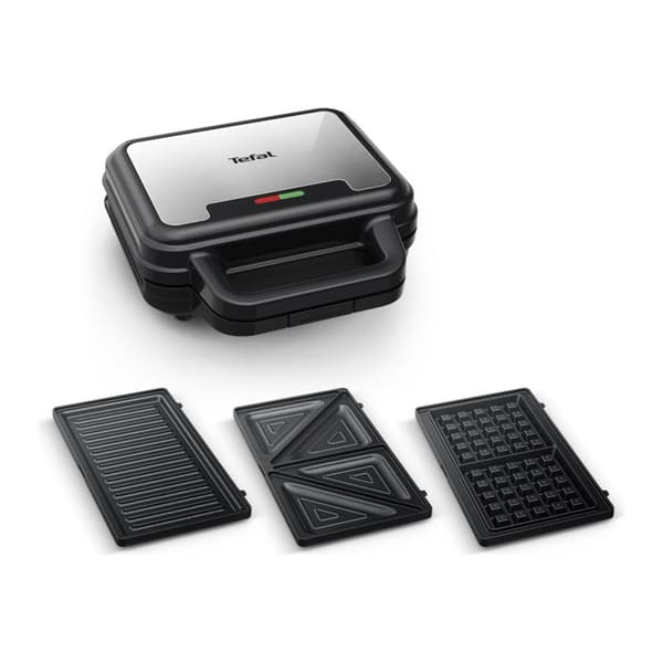 Tefal Ultra Compact SW383D10 - sandwich maker / waffle maker / panini maker - rostfritt stål
