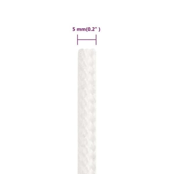 Båtlina helvit 5 mm 50 m polypropylen