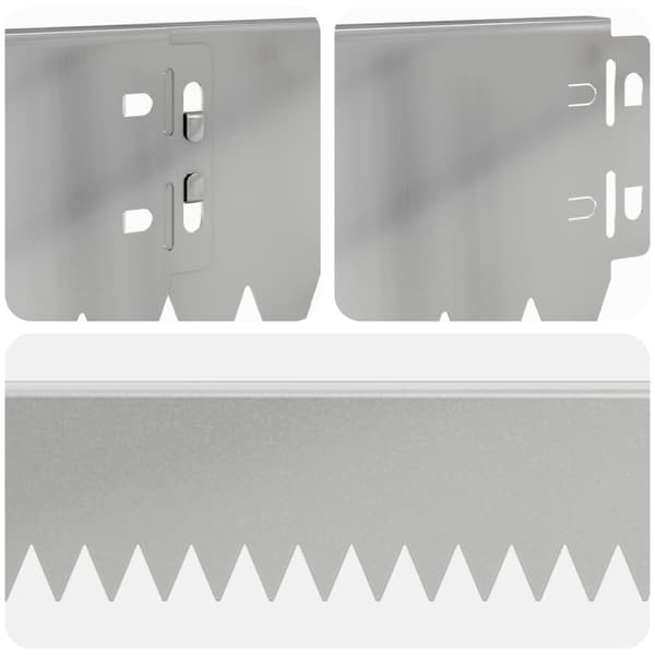Kant för gräsmatta 30 pcs 103 x 10 cm Stål Silver