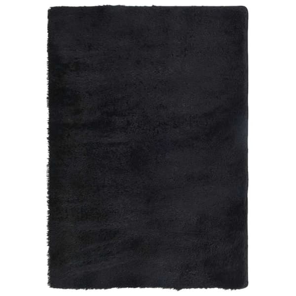 Ryamatta med lång lugg NAVARRA svart 120x170 cm polyester