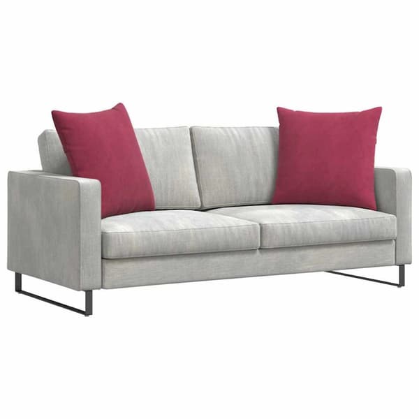 Sofakuddar 2 pcs Vinröd 60 x 60 cm Kordread tyg