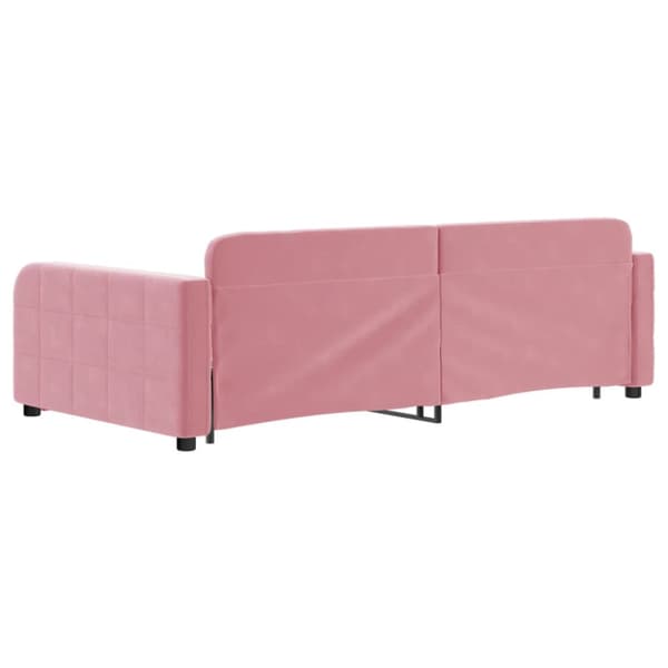 Dagbädd utdragbar rosa 100x200 cm sammet