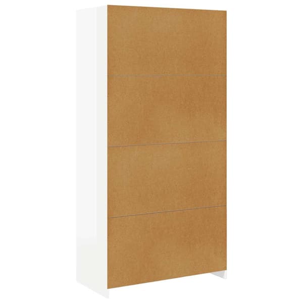 Garderob högglans vit 100x50x200 cm konstruerat trä