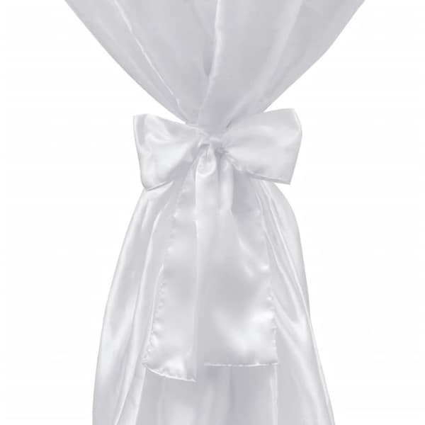 Vit bordsduk med rosett 60 cm 2-pack