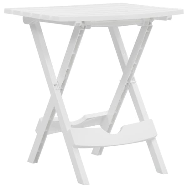 Hopfällbart trädgårdsbord 44,5x38,5x50 cm vit