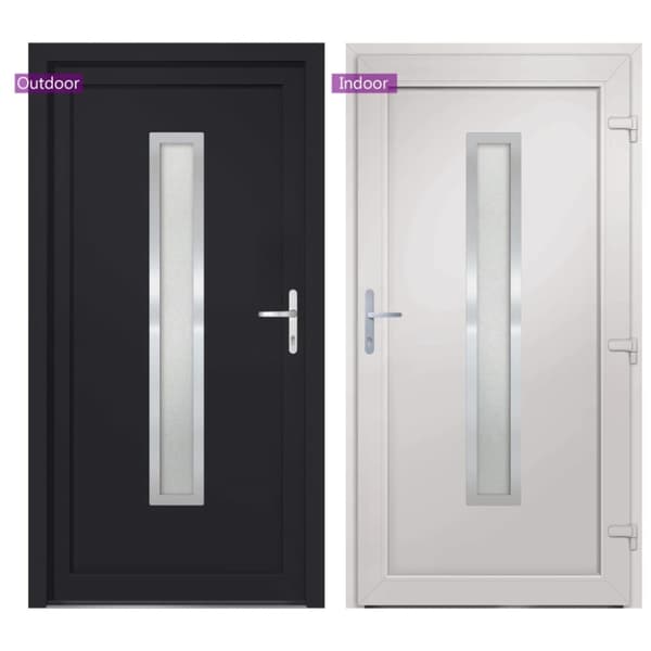 Ytterdörr antracit 98x190 cm PVC