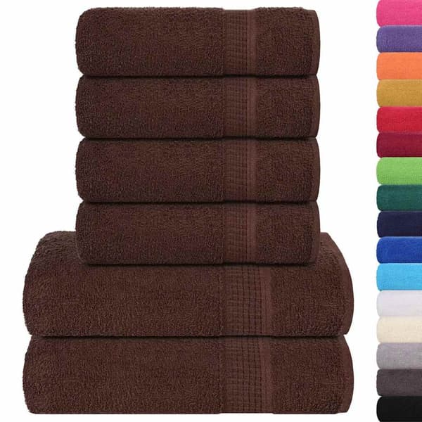 handduksset FROGN 6 delar brun 360 gsm