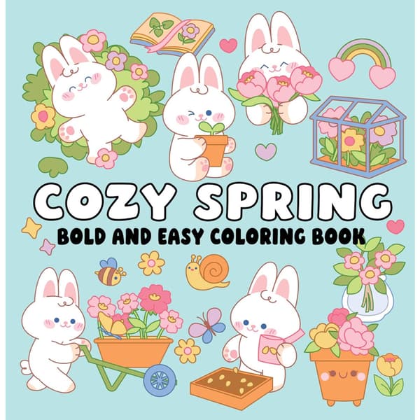 Cozy Spring Bold and Easy Coloring Book (häftad, eng)