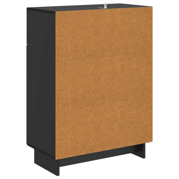 Sideboard med låda Svart 66 x 34,5 x 90 cm Konstruerat trä