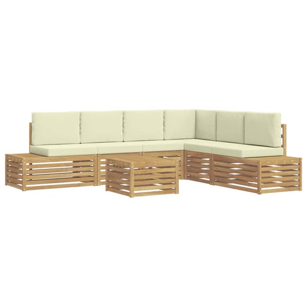 Utomhussoffset med kudde Vit 59 x 59 x 37 cm Polyester