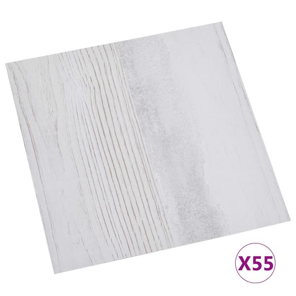 Golvplankor 55 pcs Ljusgrå 5,11 m² PVC