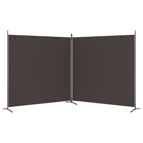 Rumsavdelare 2 paneler brun 348x180 cm tyg