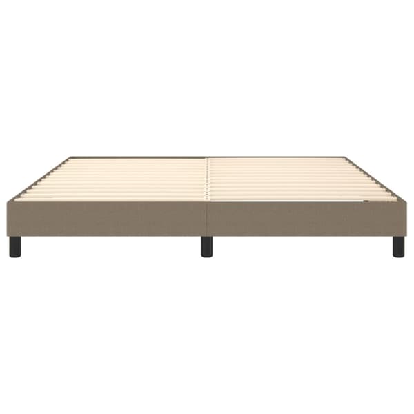 Boxspring-sängram taupe 160x200 cm tyg