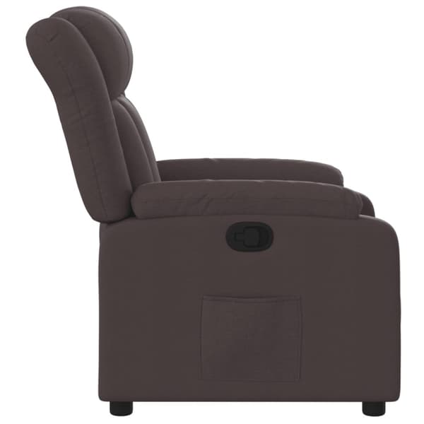Reclinerfåtölj mörkbrun tyg