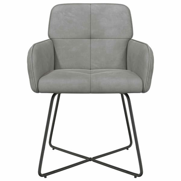 Matstolar 4 pcs Sammet Ljusgrå 59 x 56,5 x 86 cm