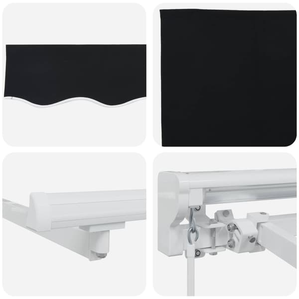 Manuell Utdragbar Markis Svart 4 × 3 m