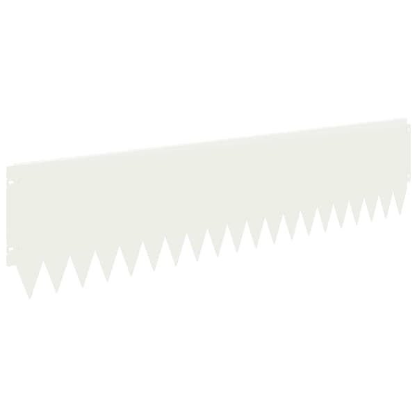 Kant för gräsmatta 20 pcs 103 x 25 cm Stål Vit