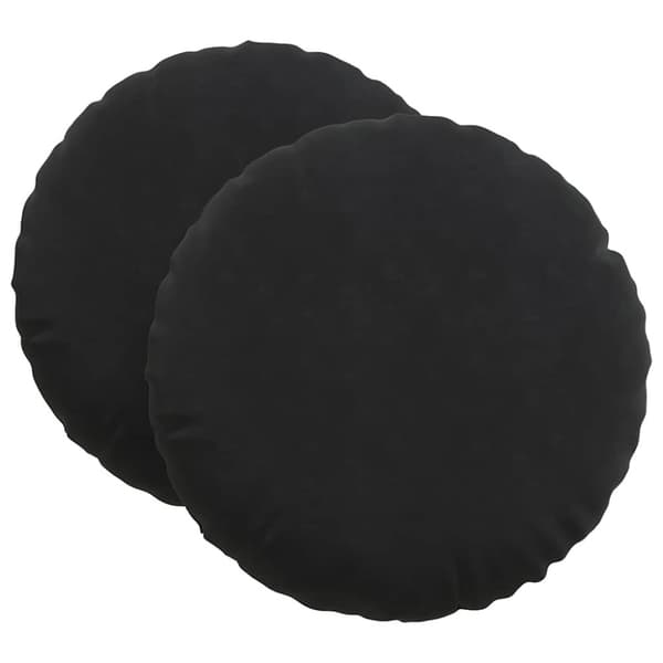 Sittkuddar 2 pcs Svart Ø 80 x 29 cm Sammet