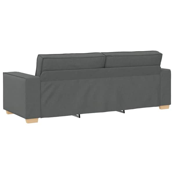 3-sitssoffa mörkgrå 220x78x84 cm tyg