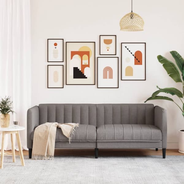 Soffa 2-sits taupe tyg