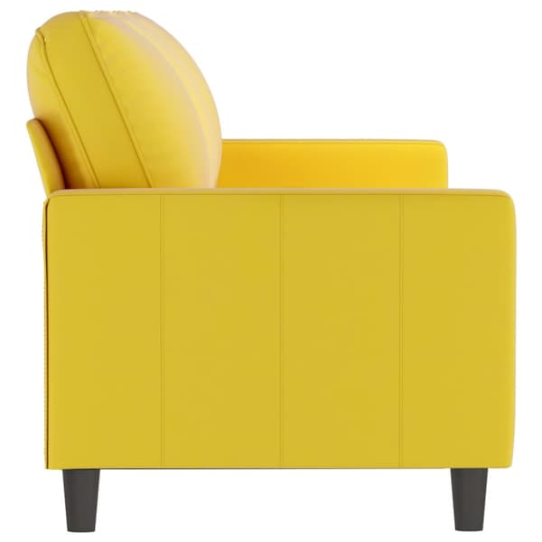3-sitssoffa gul 180 cm sammet