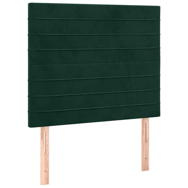 Ramsäng med madrass mörkgrön 100x200 cm sammet