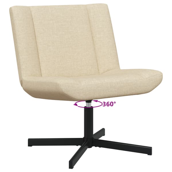 Skrivstol Gräddvit 63 x 75 x 76 cm tyg