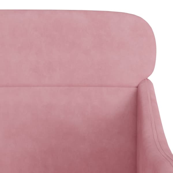Fåtölj rosa 63x76x80 cm sammet