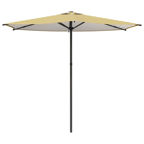 Trädgårdsparasol 270 x 270 cm Polyester Rektangulär Gul och Vit
