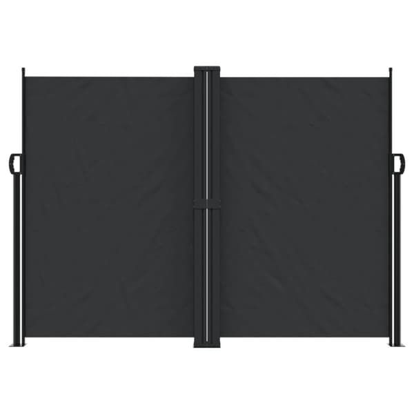 Infällbar sidomarkis svart 180x1000 cm