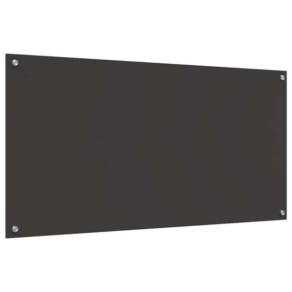 Köksskydd 2 pcs Mörkgrå 120 x 60 cm härdat glas