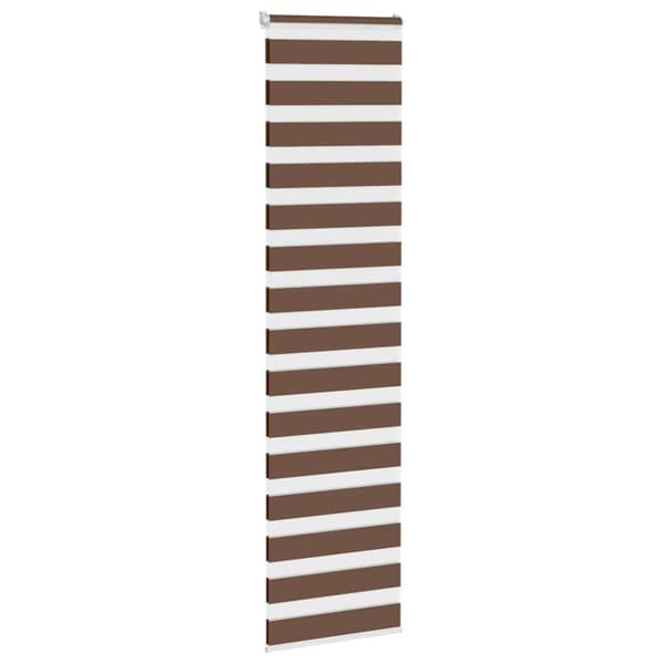 Rullgardin zebra brun 60x200 cm tyg bredd 55,9 cm polyester
