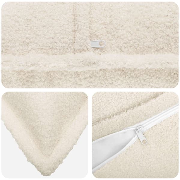 Kuddöverdrag HOUTEN Gräddvit 40 x 145 cm Bouclé