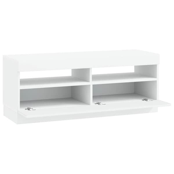 LED TV-skåp Vit Konstruerat trä