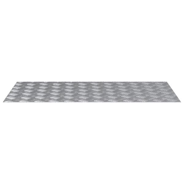 Trappsteg Rektangulär 4 pcs Silver 100 x 50 cm Aluminium