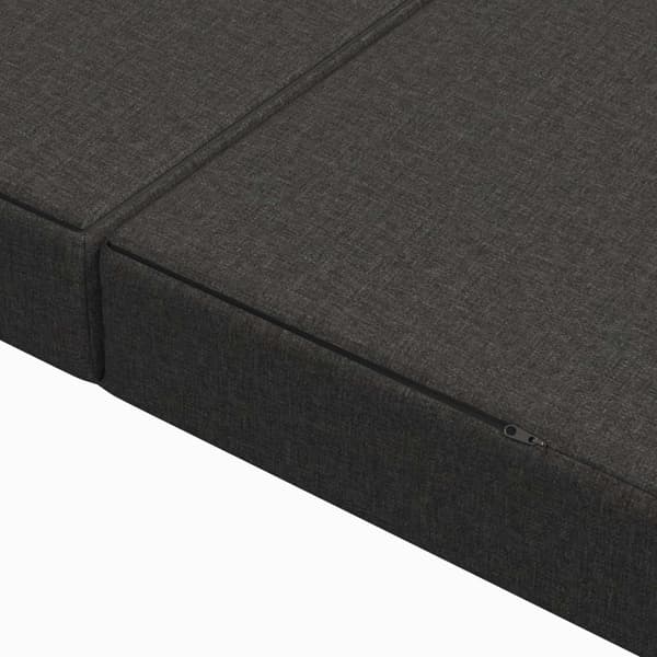 Fällbar Soffbed 180 x 67 x 45 cm Mörkgrå