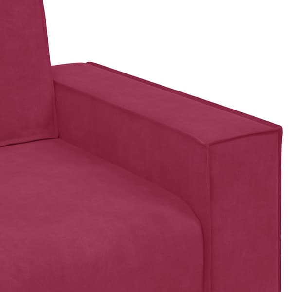 2-sitssoffa vinröd 180x78x84 cm sammet