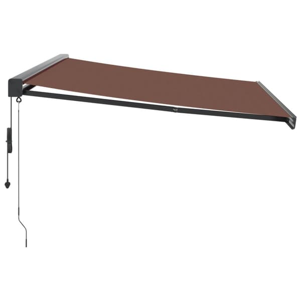 Markis automatiskt infällbar brun 400x300 cm