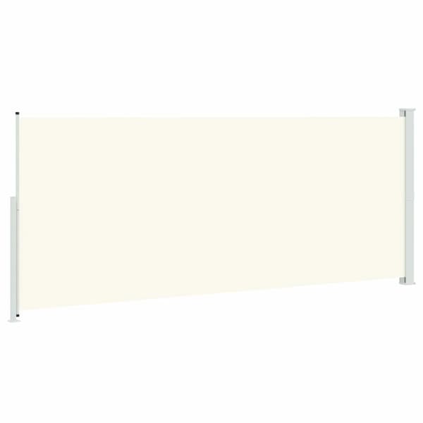 Infällbar sidomarkis 200x500 cm gräddvit