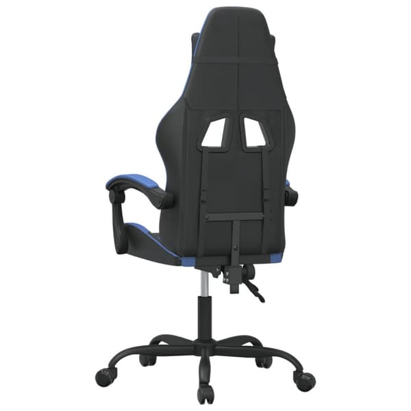 Gamingstol svart och blå konstläder
