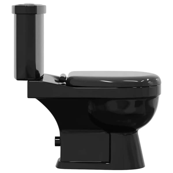 Toalettstol med cistern svart