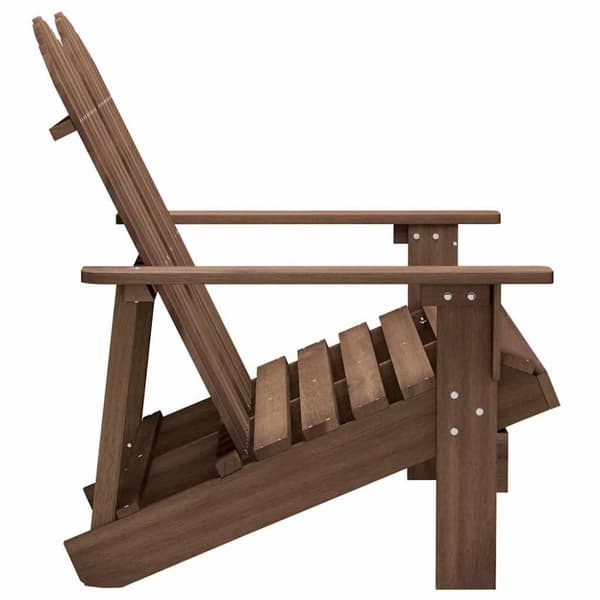 Adirondackstol 2-sits massivt granträ brun