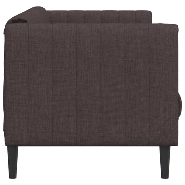Soffa 3-sits mörkbrun tyg