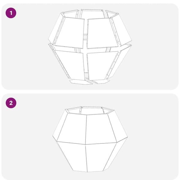 Planteringskärl 2 pcs Vit 75 x 75 x 60 cm Stål