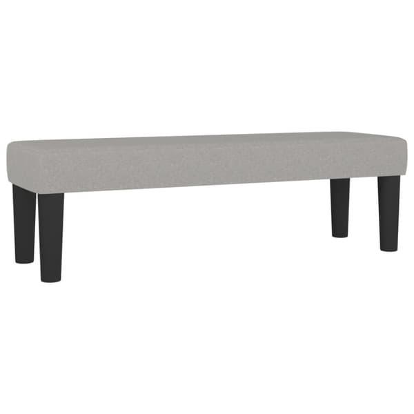 Ramsäng med madrass ljusgrå 180x200 cm tyg